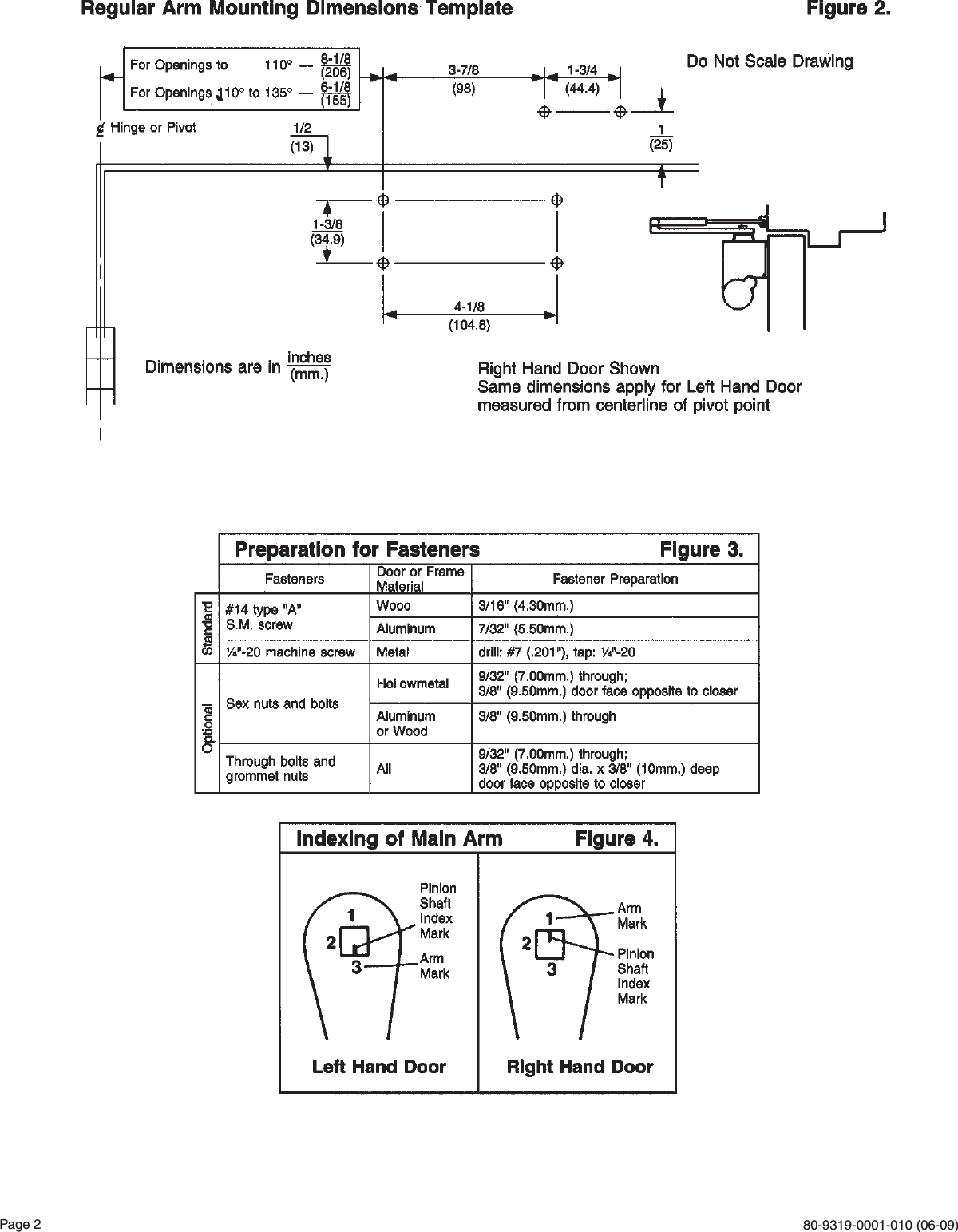 Page 2 of 6 - Yale 80-9319-0001-010 (06-09) 1900 Series Traditional Style Non-Hold Open Door Closers Yale1900-80-9319-0001-010