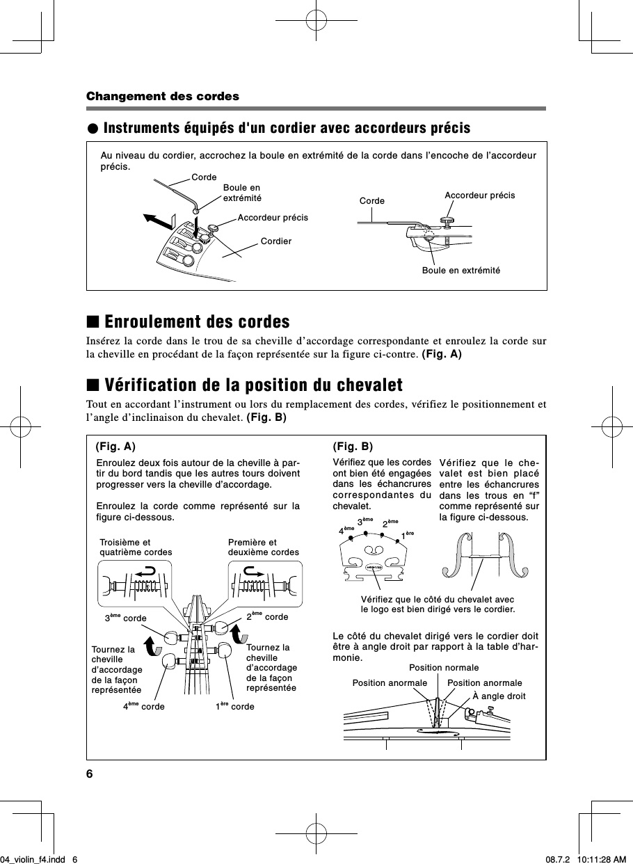 Page 6 of 6 - Yamaha V7SG/V10G/V10SG/V20G/V20SG/YVN50 Owner's Manual 04 Violin F 0702