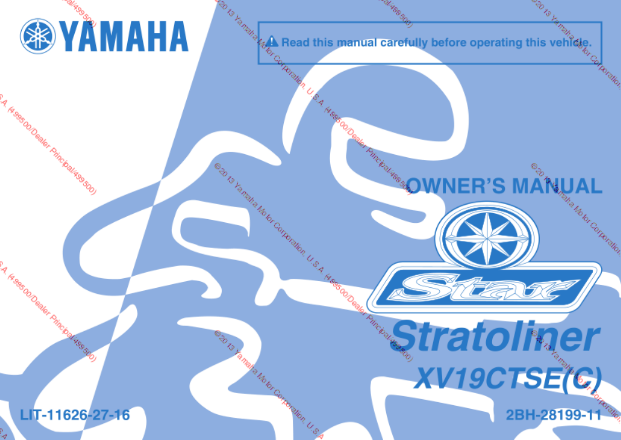 2006 YAMAHA ROADLINER SERVICE MANUAL visual data 8