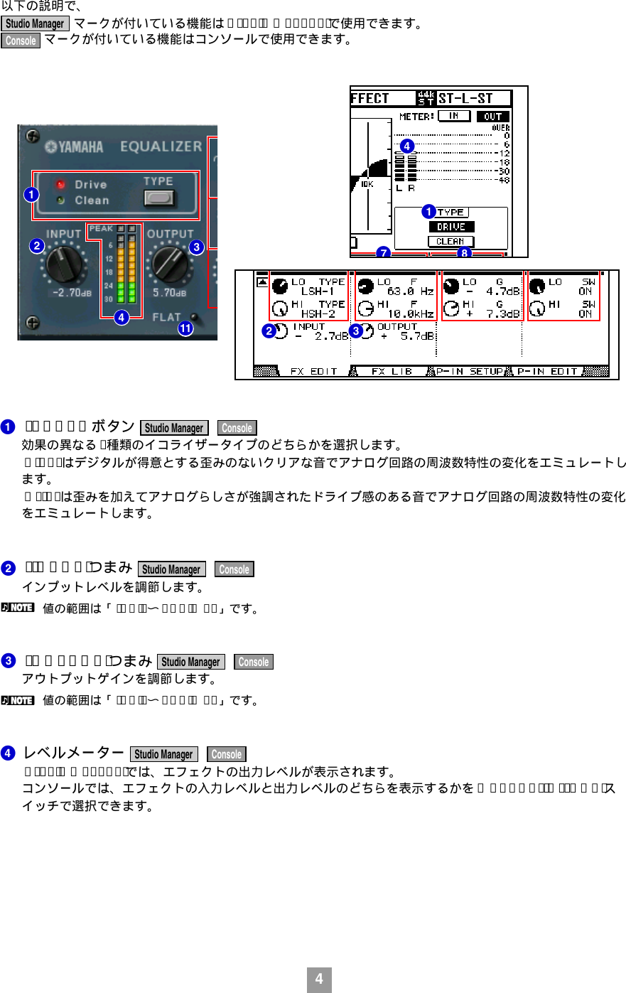 Page 4 of 7 - Yamaha 601-Users-Manual EQ601_J  Yamaha-601-users-manual