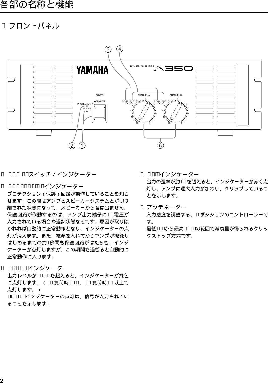 Page 4 of 12 - Yamaha A350-Owners-Manual A350/A250/A150_J  Yamaha-a350-owners-manual