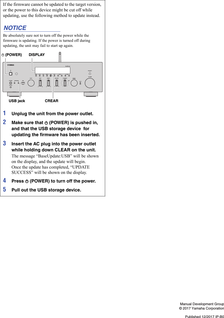 Page 3 of 3 - Yamaha R-N803/N-803D Firmware Update Installation Manual AV RN803 N803D
