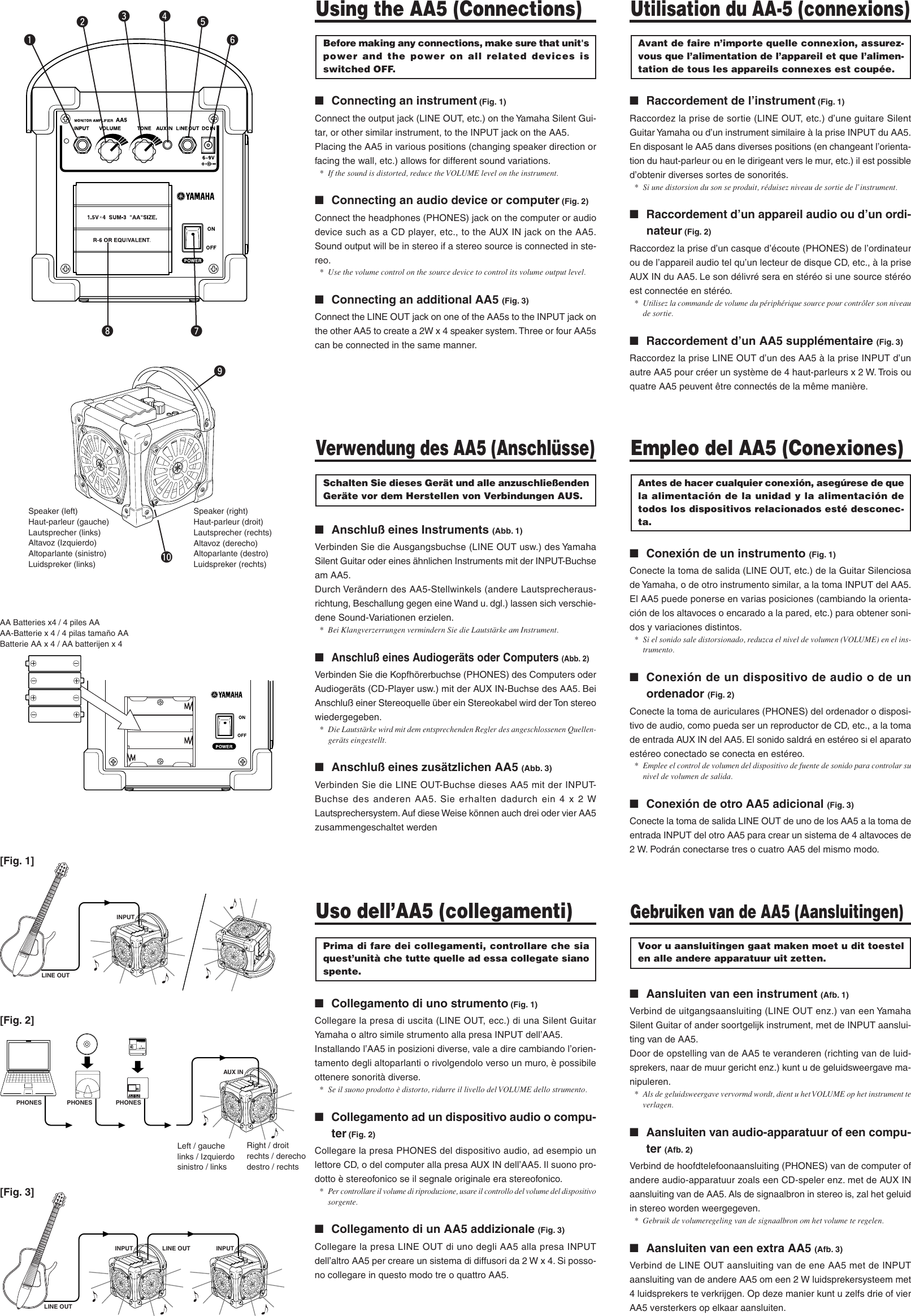Page 4 of 4 - Yamaha Aa5-Owners-Manual  Yamaha-aa5-owners-manual