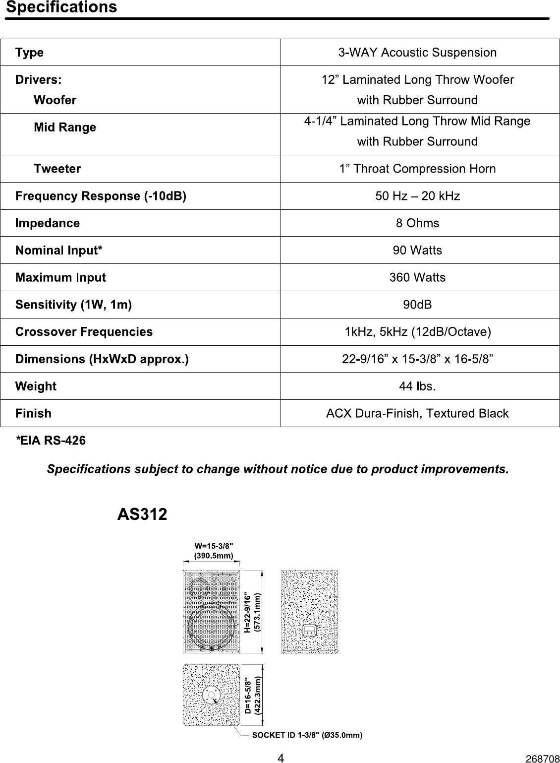 Page 4 of 4 - Yamaha As312-Users-Manual  Yamaha-as312-users-manual