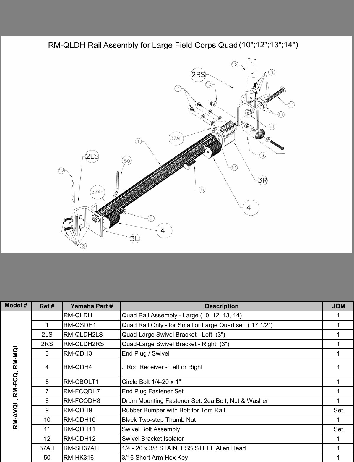 Page 6 of 8 - Yamaha Assemblys And Other Assorted Items Assemblies Spacers