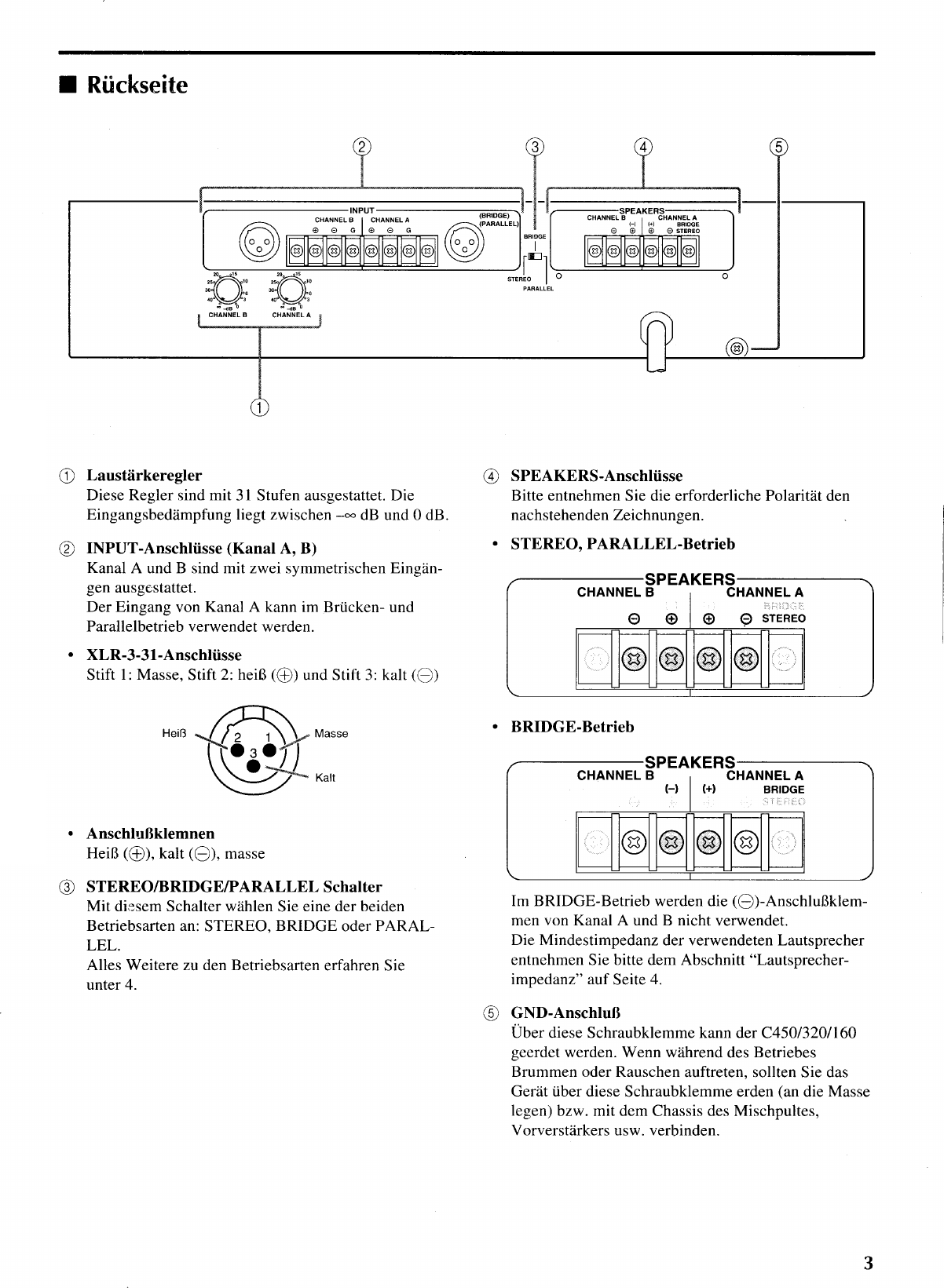 Page 4 of 11 - Yamaha  C450 C320 C160 Owner's Manual C450G