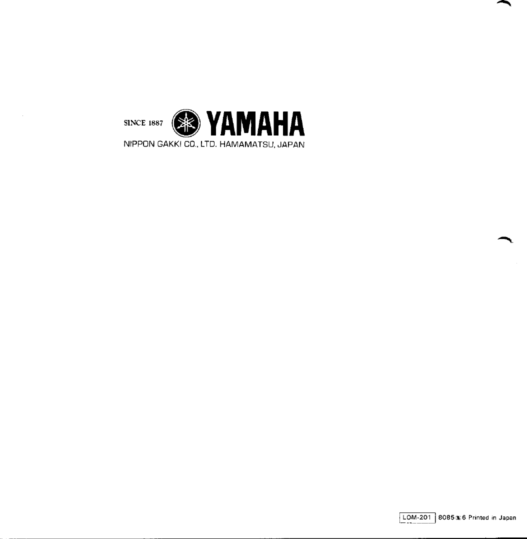 Page 10 of 10 - Yamaha  CP-30 Owner's Manual (Image) CP30E