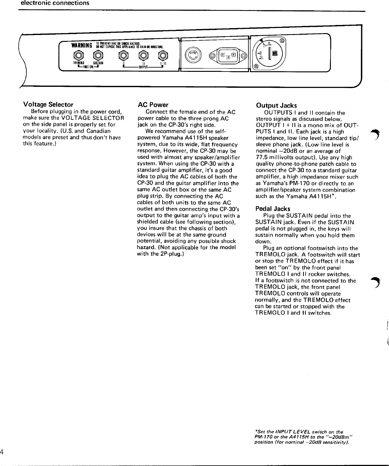 Page 5 of 10 - Yamaha  CP-30 Owner's Manual (Image) CP30E