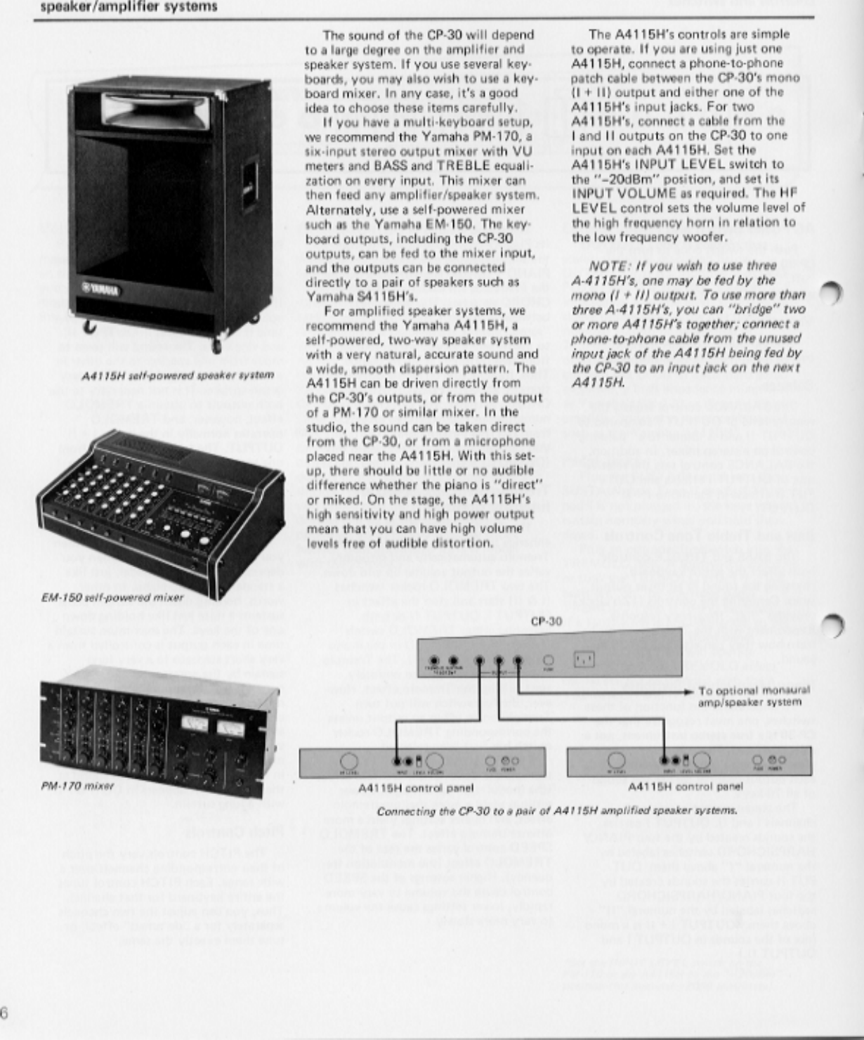 Page 7 of 10 - Yamaha  CP-30 Owner's Manual (Image) CP30E