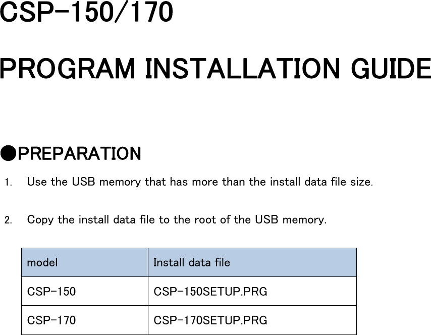 Page 1 of 3 - Yamaha CSP-170_150_Install_Guide(EN) CSP-170_CSP-150 Install Guide CSP-170 150 EN