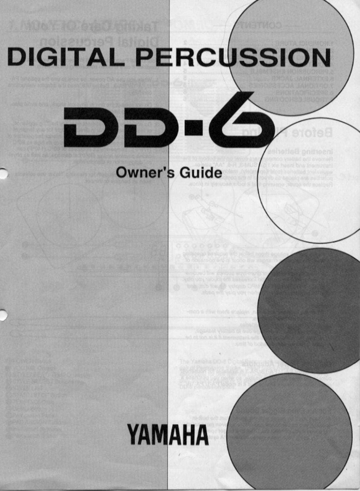 Page 1 of 8 - Yamaha DD-6 Owner's Manual (Image) DD6E