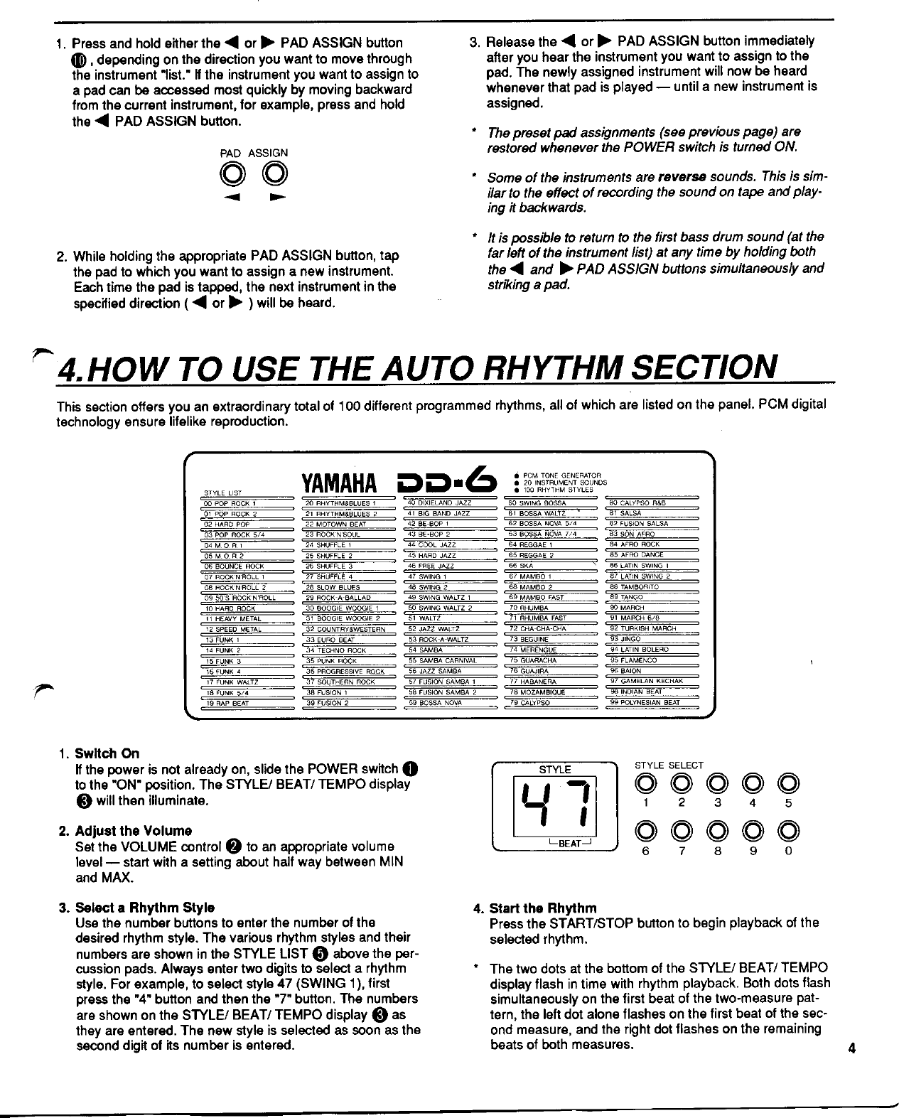 Page 5 of 8 - Yamaha DD-6 Owner's Manual (Image) DD6E
