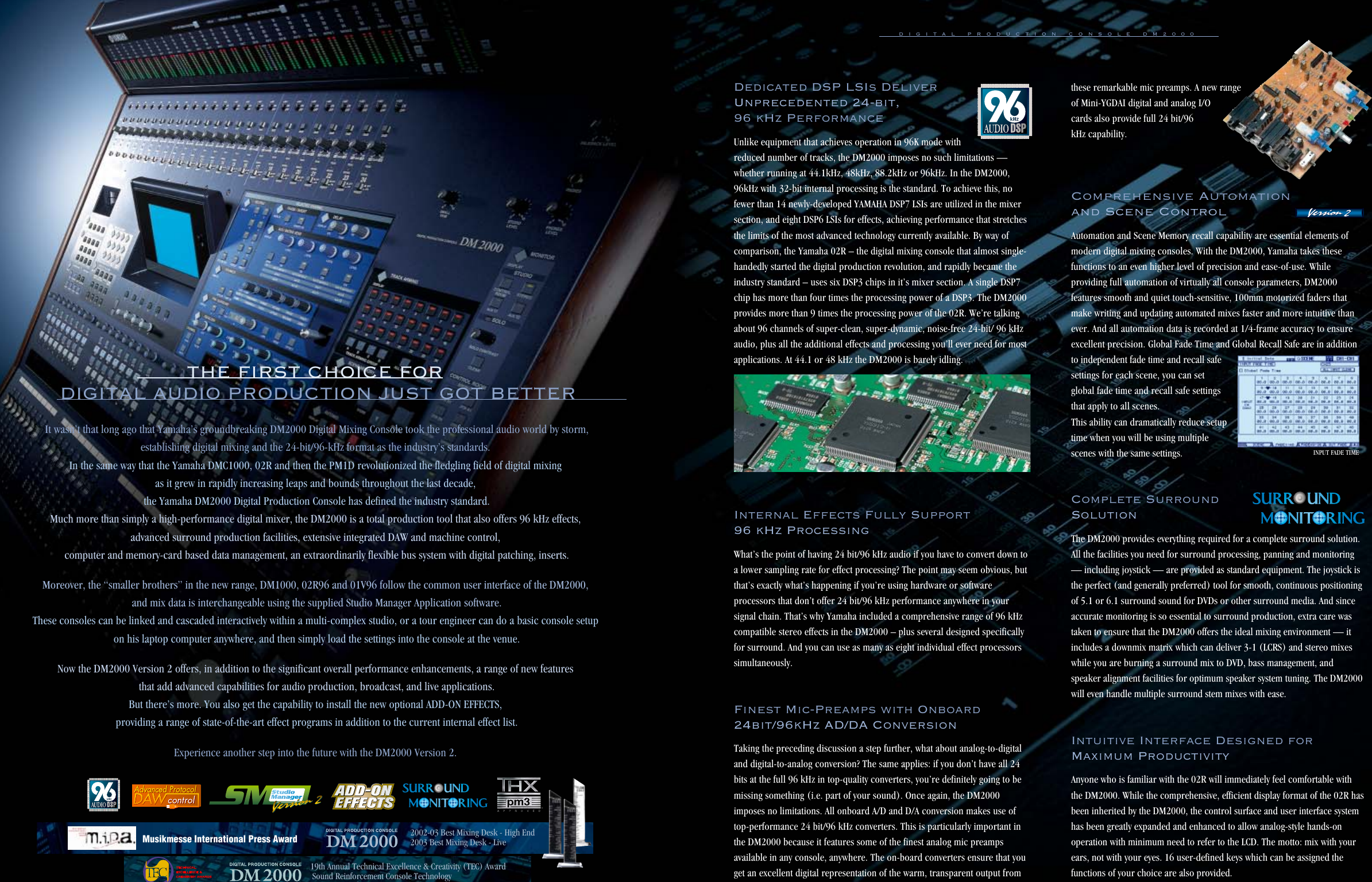 Page 2 of 11 - Yamaha 01_24ver2 If Not Then DM2000V2 Brochure 052605