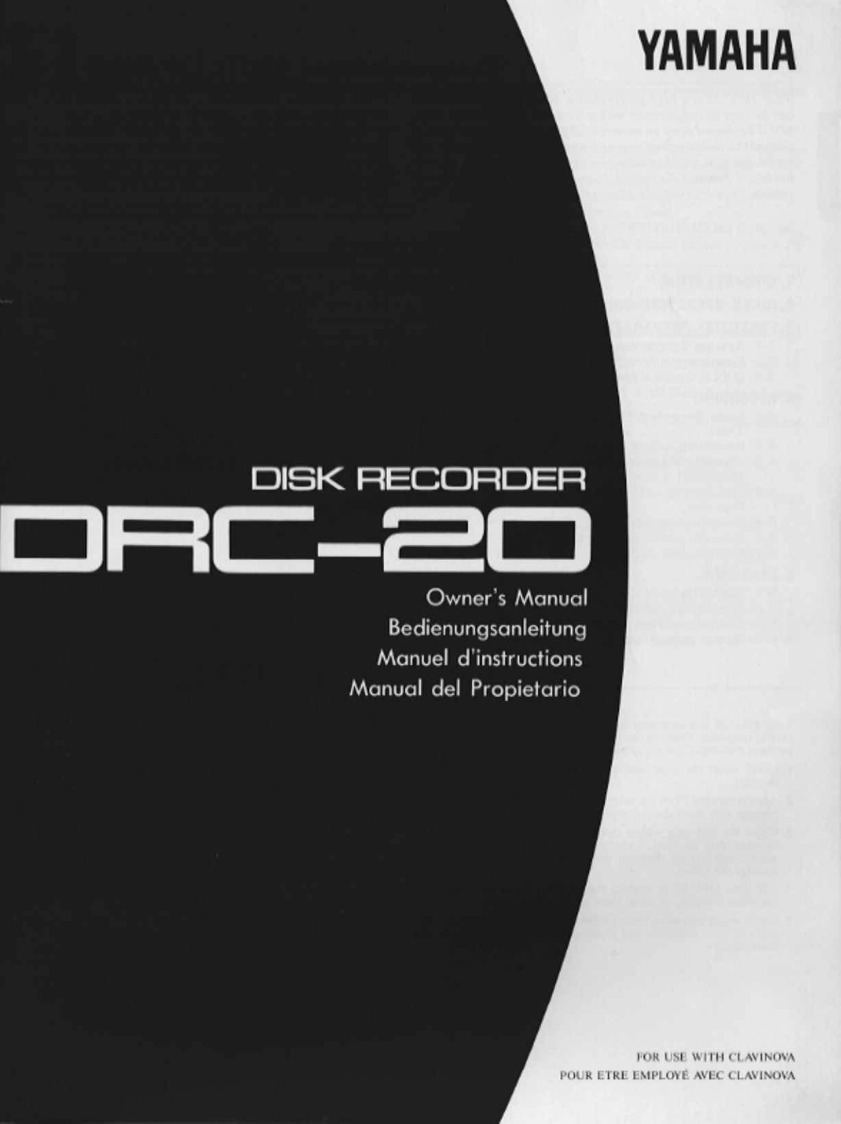 Yamaha DRC 20 Owner