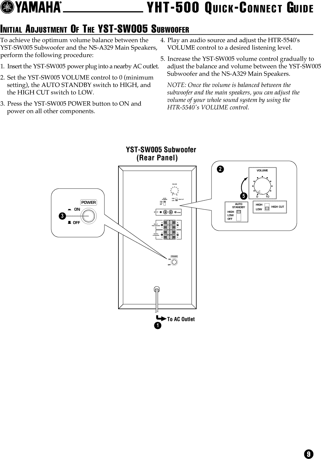 Page 9 of 11 - Yamaha DV-S5450 User Manual  DVD PLAYER - Manuals And Guides L0209156