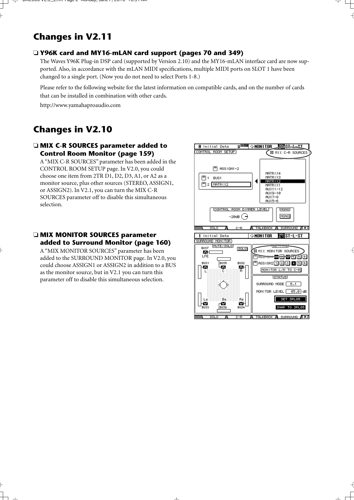 Page 2 of 8 - Yamaha Dm2000-Version-2-V2-2-Supplementary-Manual DM2000 V2.2 Supplementary Manual  Yamaha-dm2000-version-2-v2-2-supplementary-manual