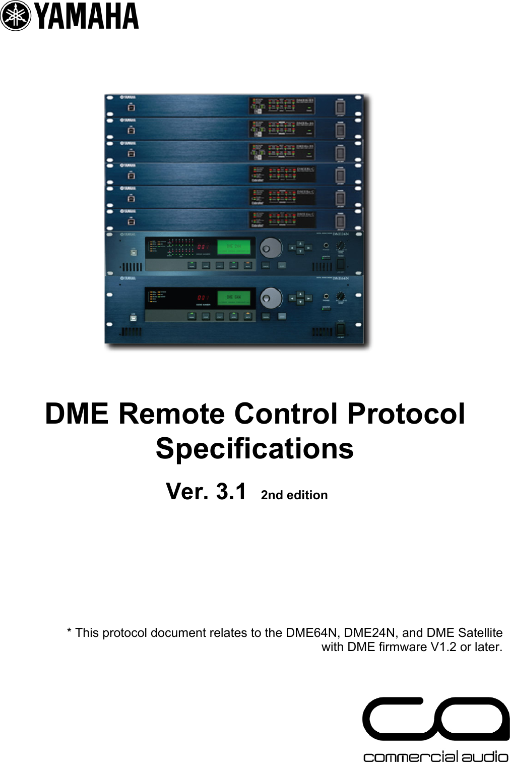 Yamaha Dme N Remote Control Protocol Specifications