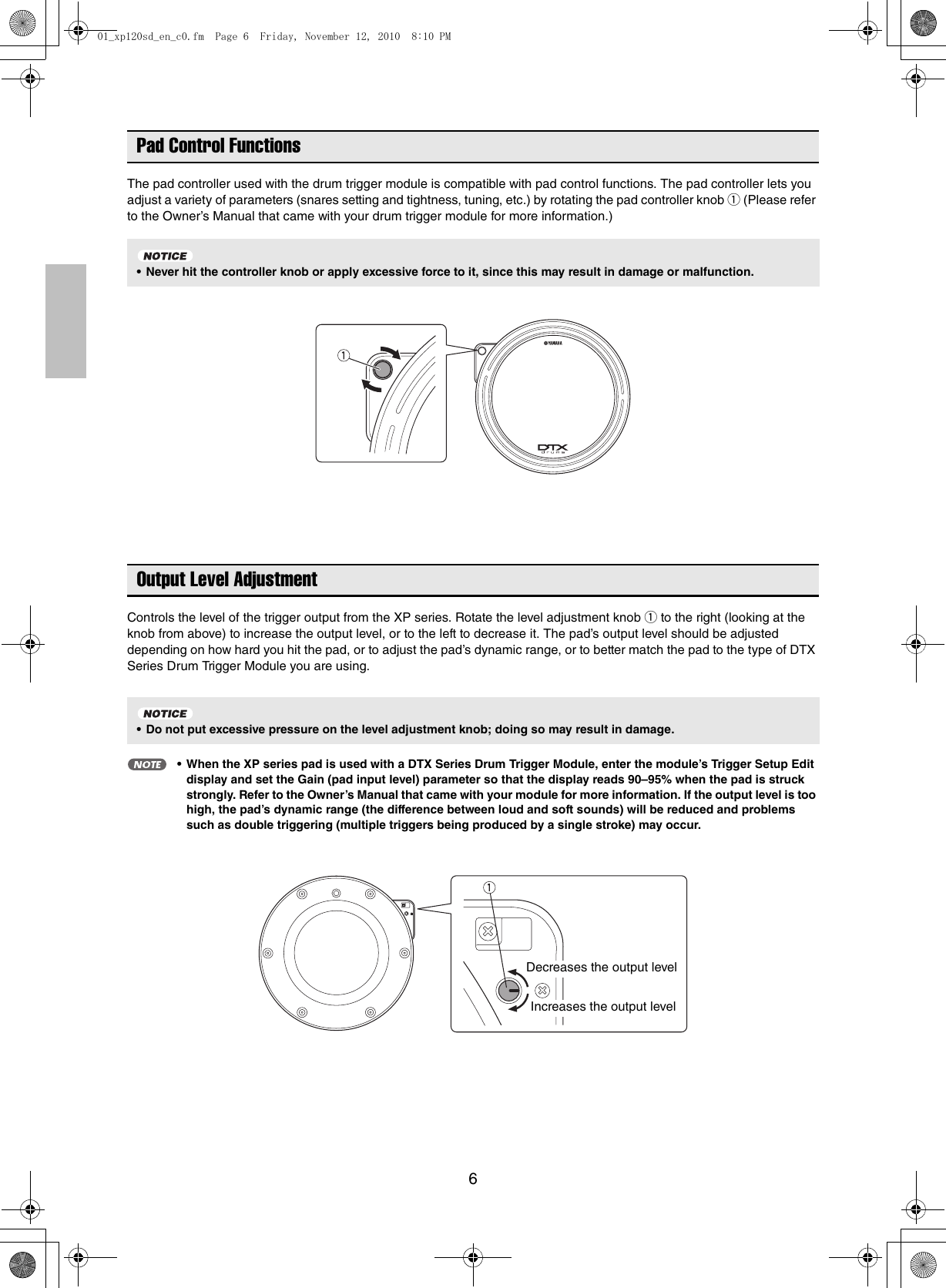 Page 6 of 9 - Yamaha Dtx-Xp100Sd-Users-Manual XP100T/100SD/120T/120SD Owner's Manual  Yamaha-dtx-xp100sd-users-manual