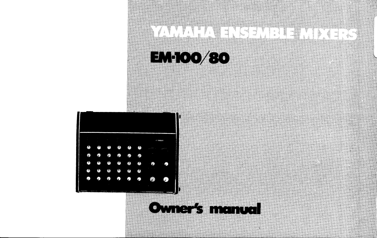 Yamaha EM 100 80 Owner