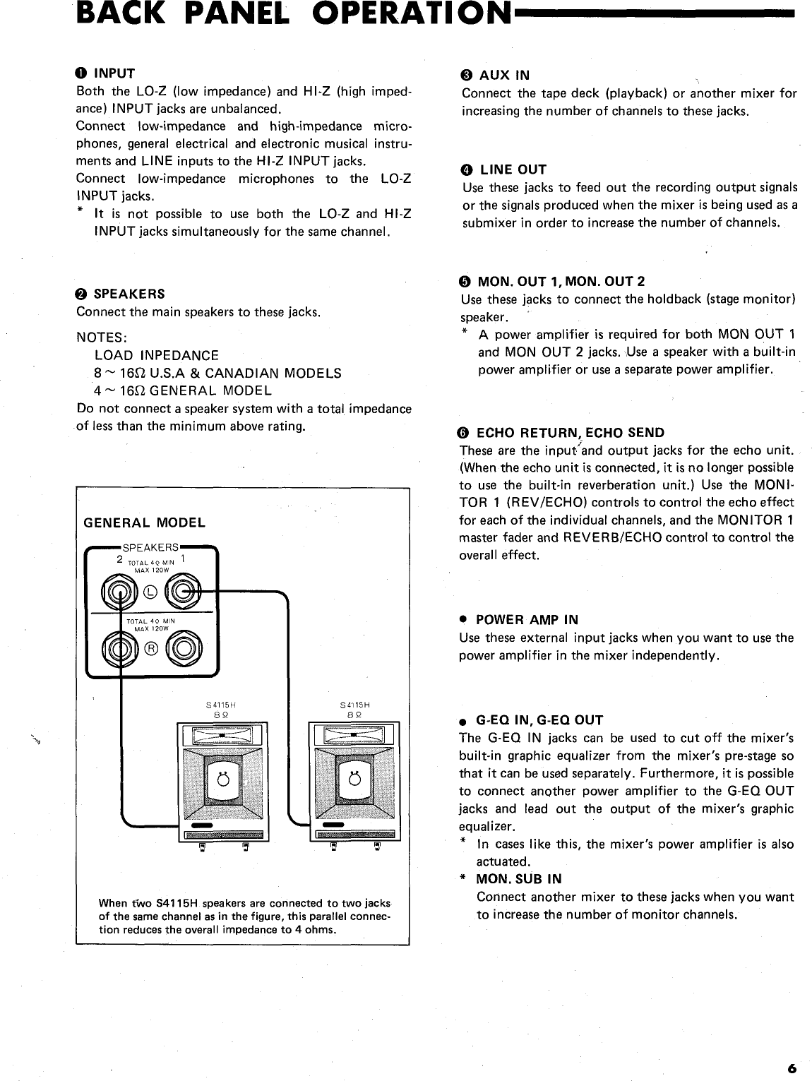 Page 7 of 12 - Yamaha  EM-200 Owner's Manual (Image) EM200 En Om