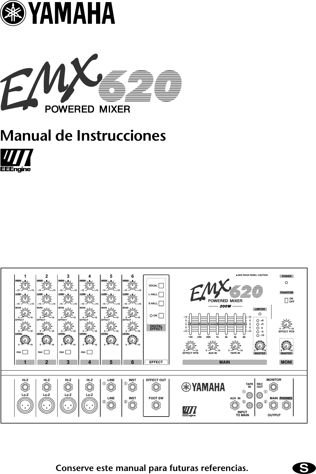Yamaha EMX620_S EMX620 Owner