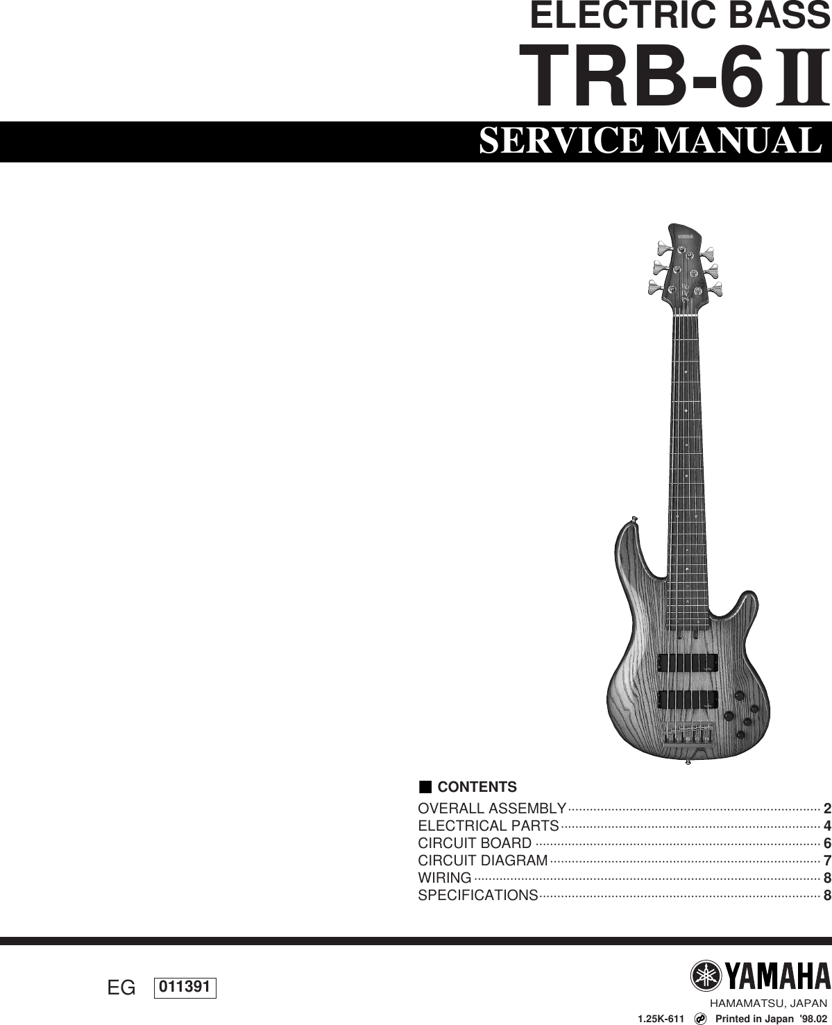 Page 1 of 8 - Yamaha Guitar-11391-Users-Manual TRB-6II  Yamaha-guitar-11391-users-manual