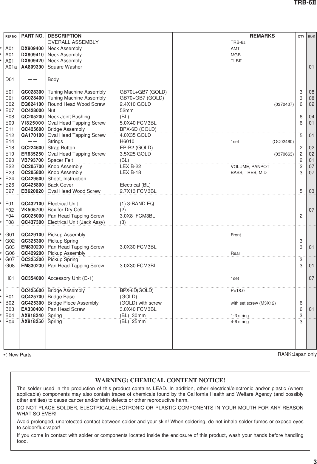 Page 3 of 8 - Yamaha Guitar-11391-Users-Manual TRB-6II  Yamaha-guitar-11391-users-manual