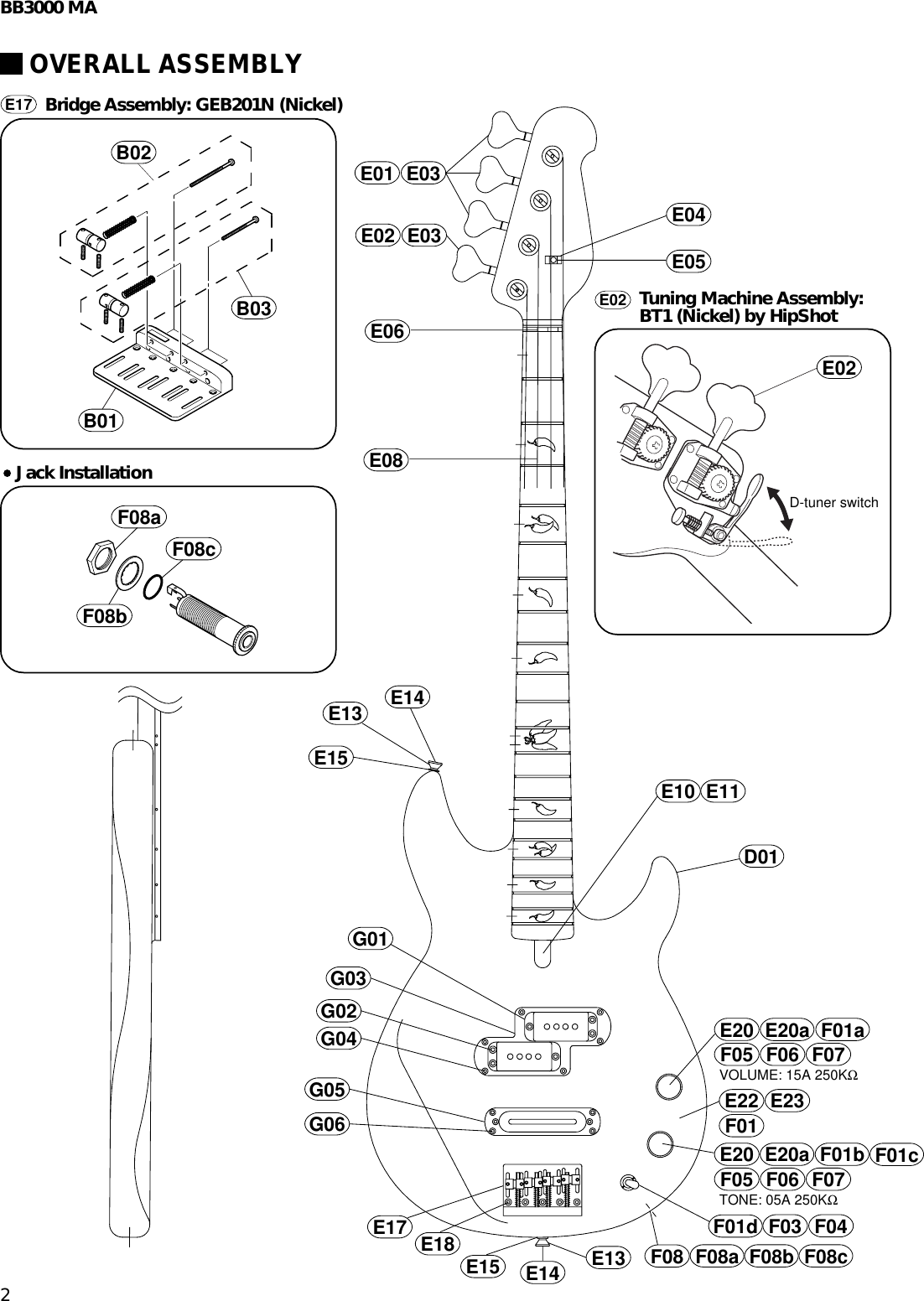 Page 2 of 4 - Yamaha Guitar-Bb3000-Ma-Users-Manual BB3000 MA  Yamaha-guitar-bb3000-ma-users-manual