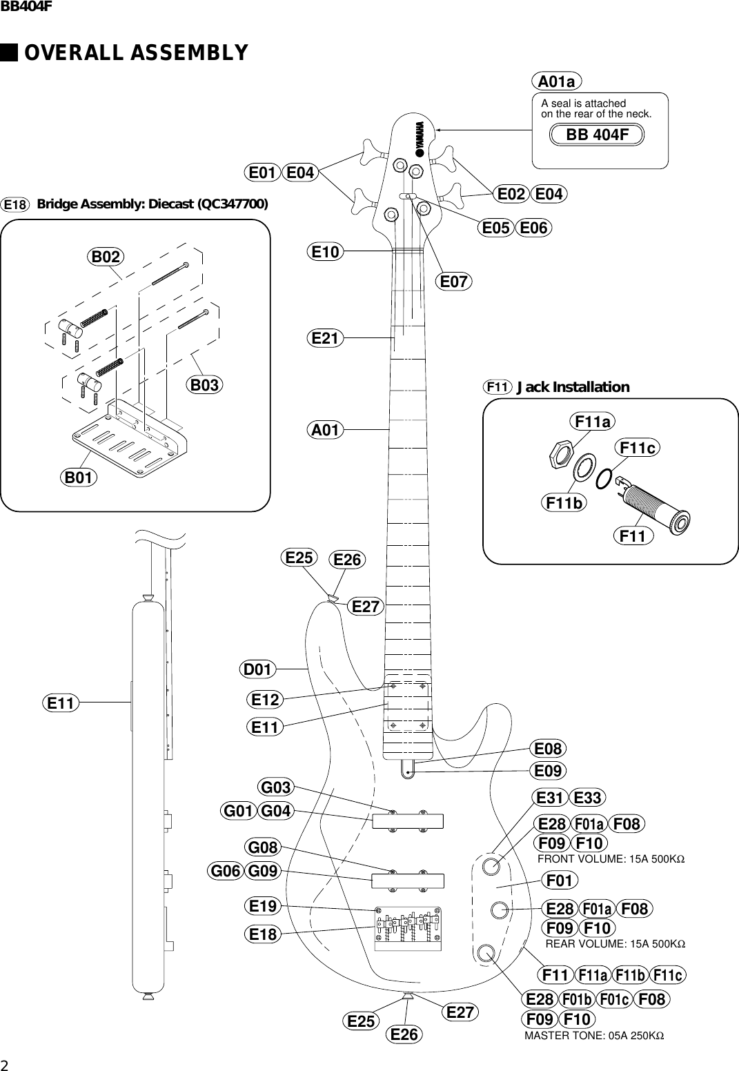 Page 2 of 5 - Yamaha Guitar-Bb404F-Users-Manual ELECTRIC BASS  Yamaha-guitar-bb404f-users-manual