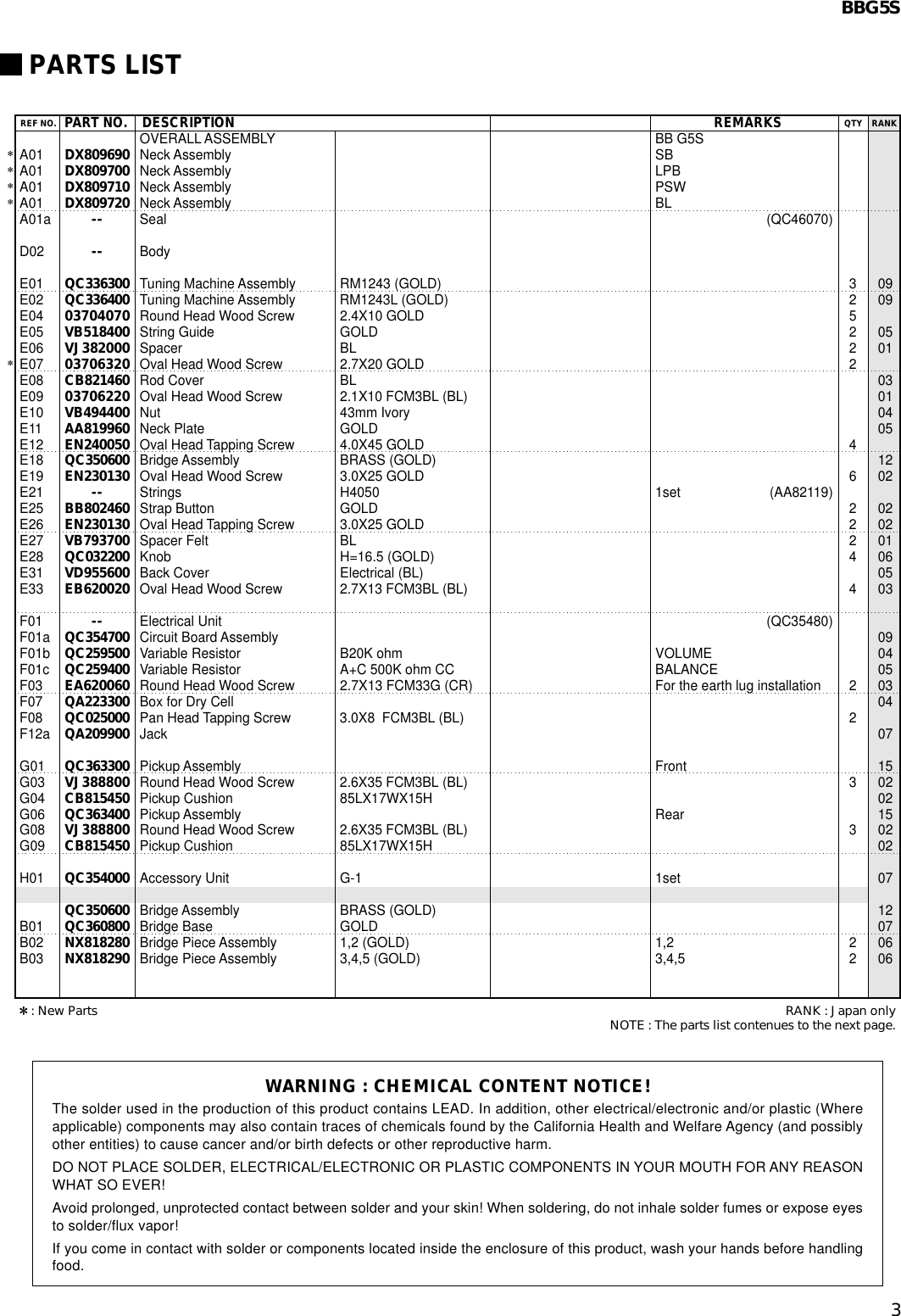 Page 3 of 6 - Yamaha Guitar-Bbg5S-Users-Manual ELECTRIC BASS  Yamaha-guitar-bbg5s-users-manual