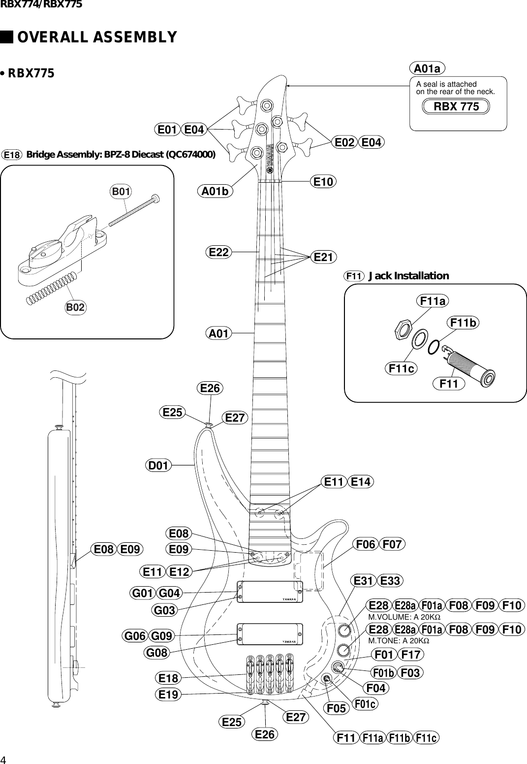 Page 4 of 10 - Yamaha Guitar-Electric-Bass-Users-Manual ELECTRIC BASS  Yamaha-guitar-electric-bass-users-manual