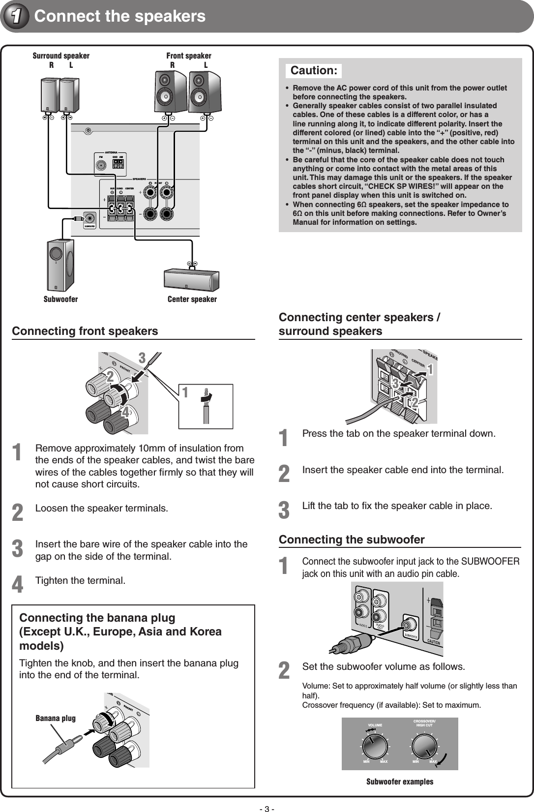 Page 3 of 8 - Yamaha  HTR-3064 Quick Reference Guide