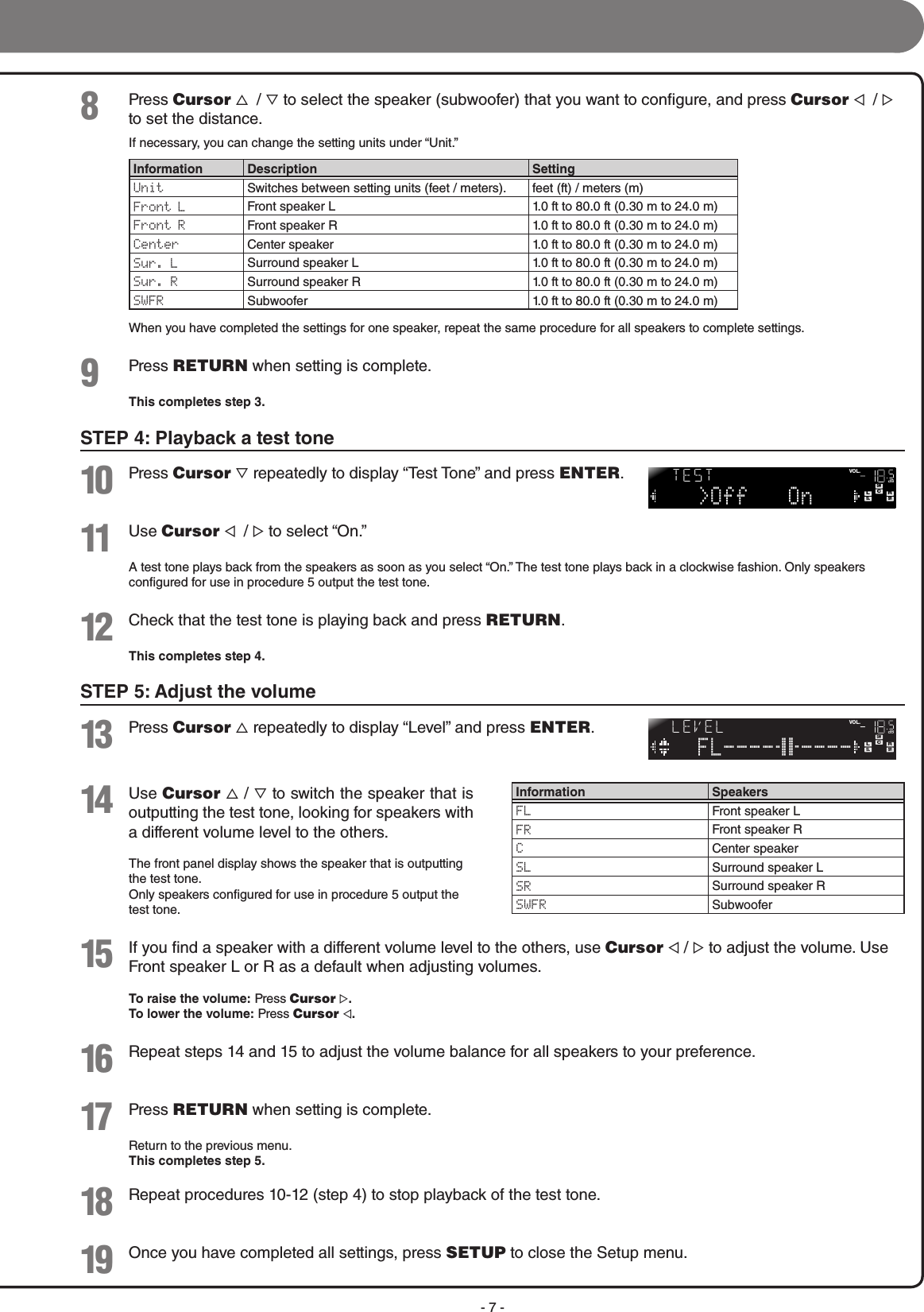 Page 7 of 8 - Yamaha  HTR-3064 Quick Reference Guide