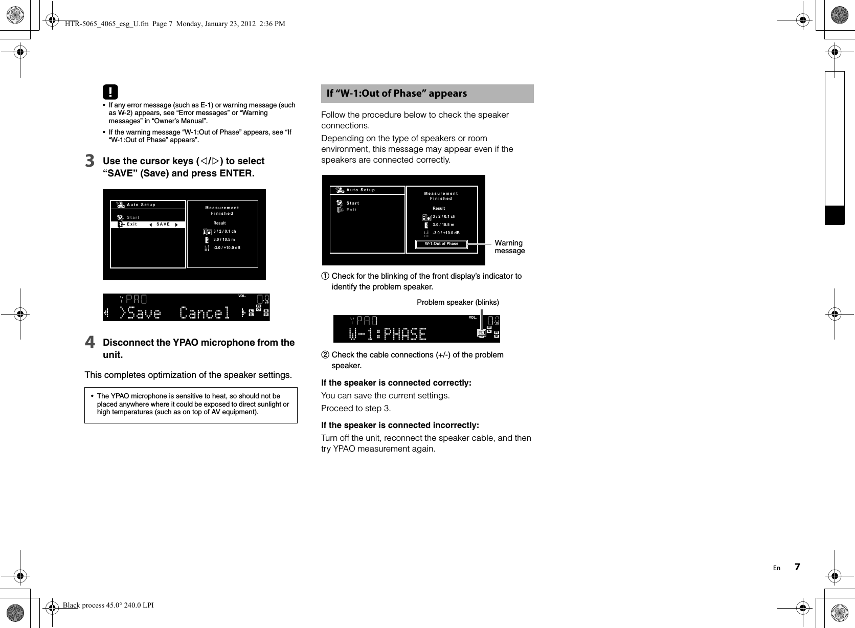 Page 7 of 8 - Yamaha HTR-5065/HTR-4065 Easy Setup Guide HTR-5065 4065 Esg U
