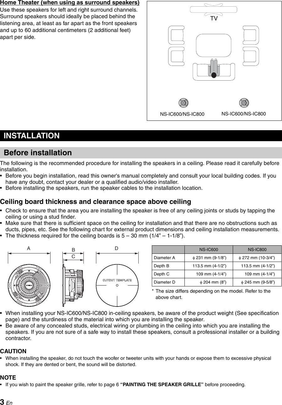 Yamaha In Ceiling Speaker Ns Ic600 Ic800 Users Manual YAMAHA_speaker_forWEB