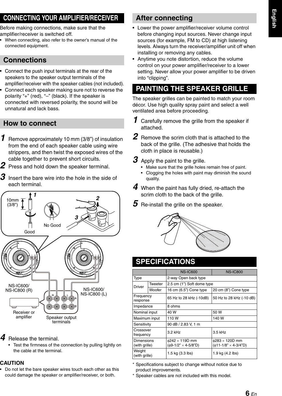 Yamaha In Ceiling Speaker Ns Ic600 Ic800 Users Manual YAMAHA_speaker_forWEB