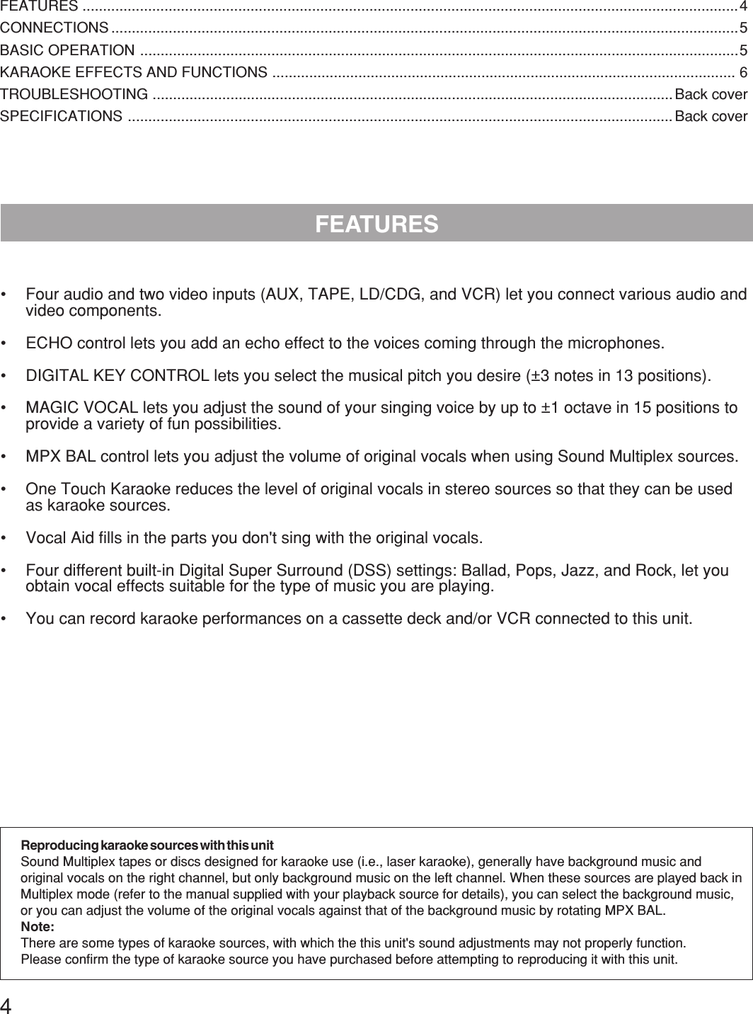 Page 4 of 8 - Yamaha KP-300E 1-En 01-03 KP-300 OWNER'S MANUAL