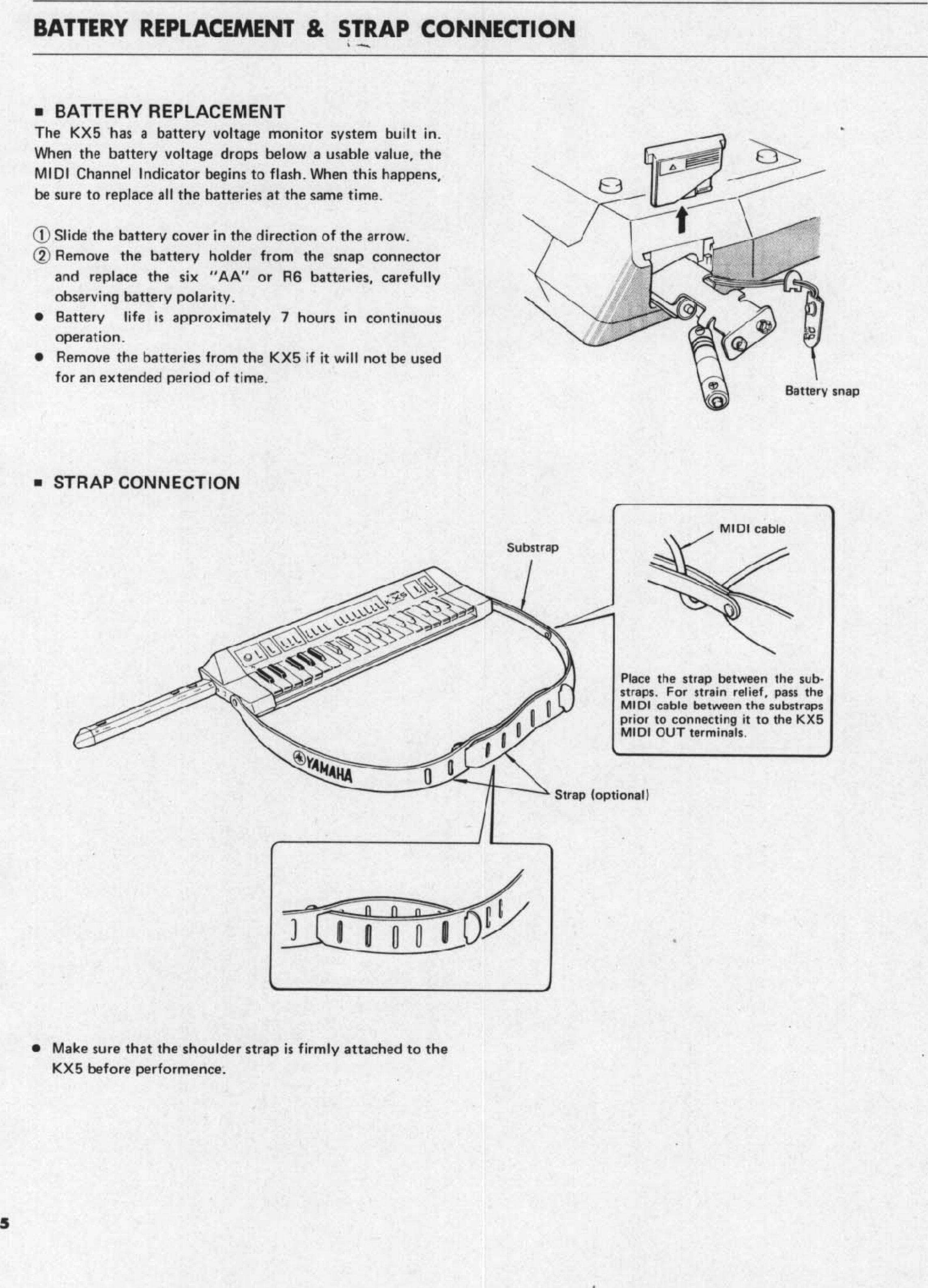 Page 6 of 8 - Yamaha  KX5 Owner's Manual (Image) KX5E