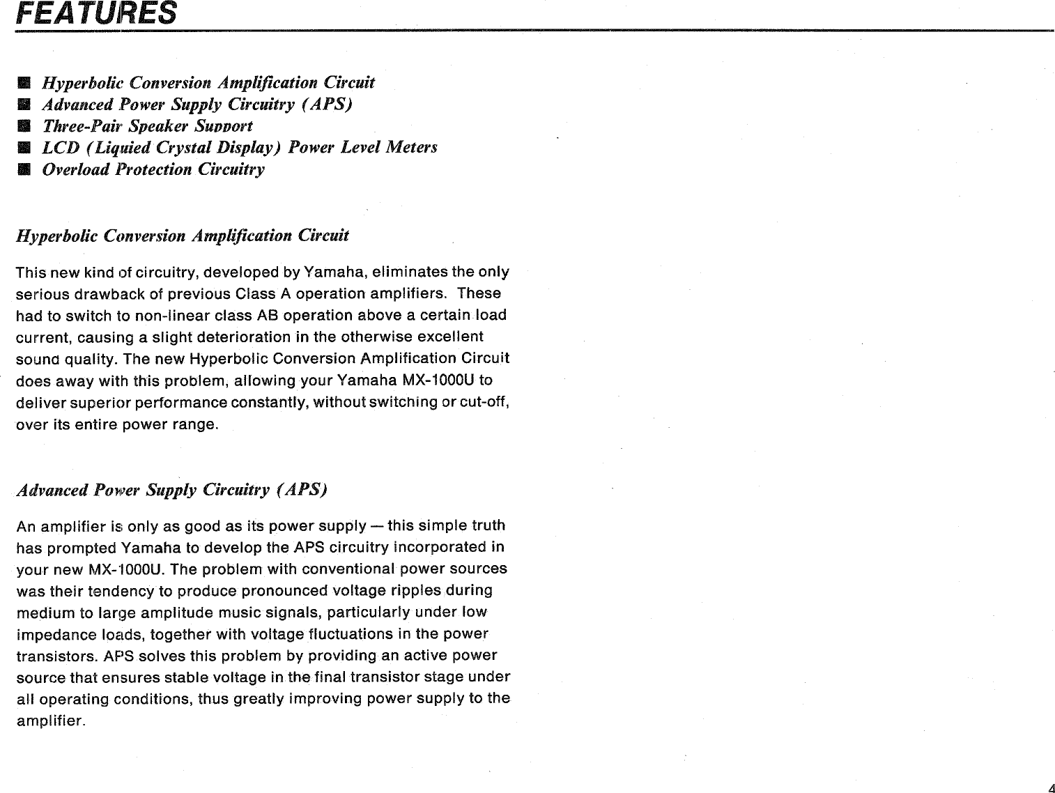 Page 5 of 12 - Yamaha .橡.ページ) MX-1000 OWNER'S MANUAL MX-1000U