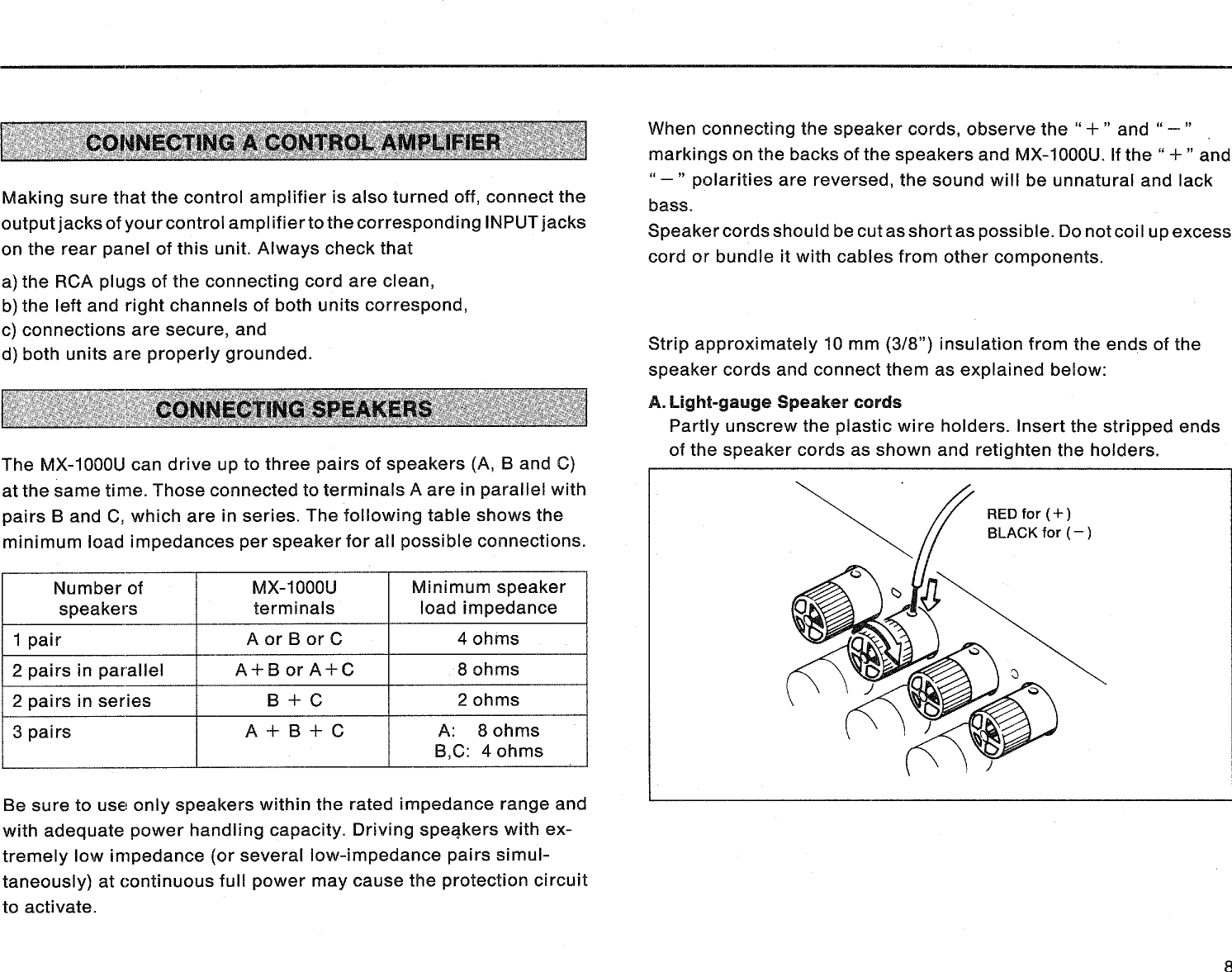 Page 9 of 12 - Yamaha .橡.ページ) MX-1000 OWNER'S MANUAL MX-1000U
