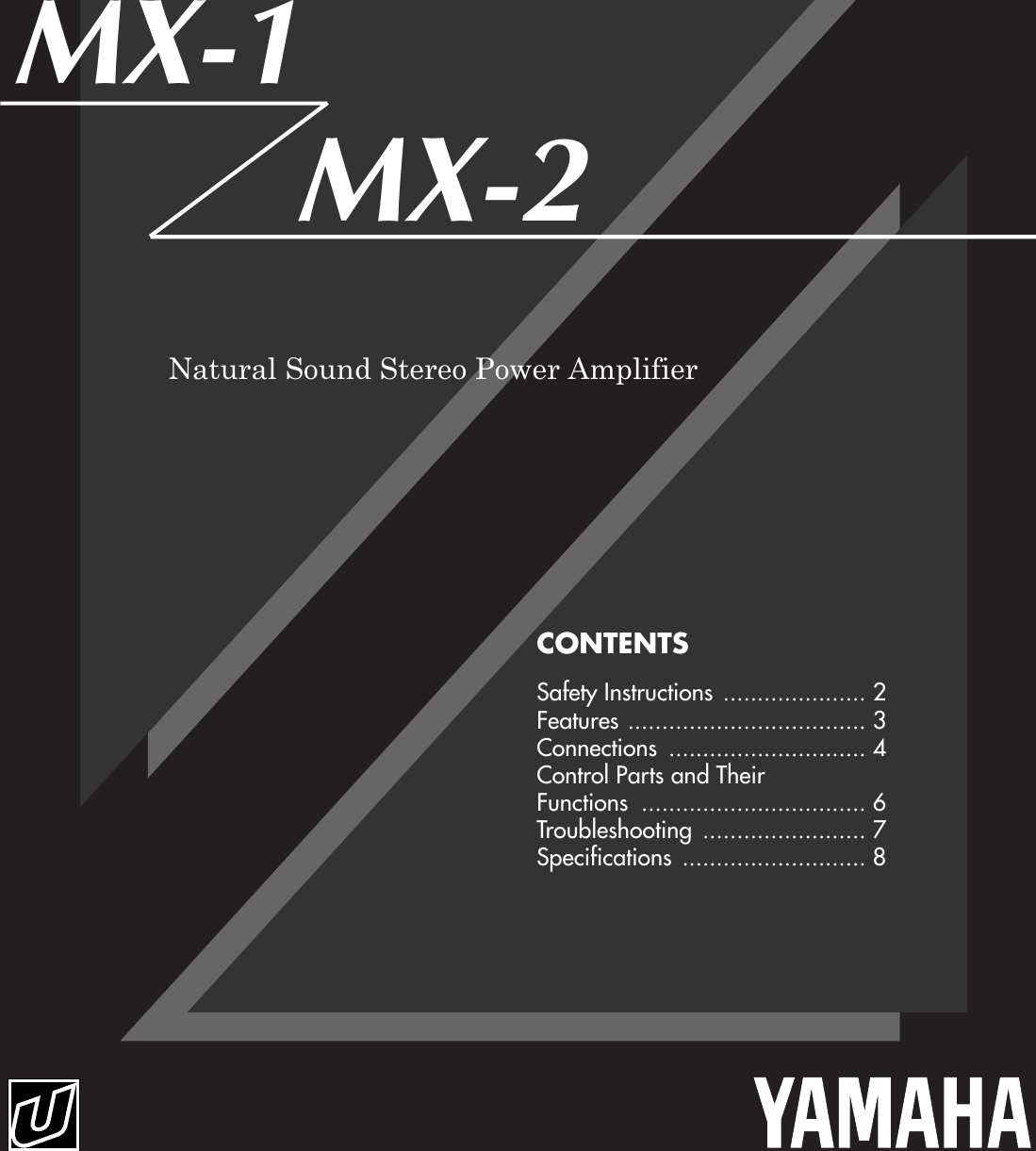 Page 1 of 8 - Yamaha Mx-1-Owners-Manual MX-1/MX-2 USA  Yamaha-mx-1-owners-manual