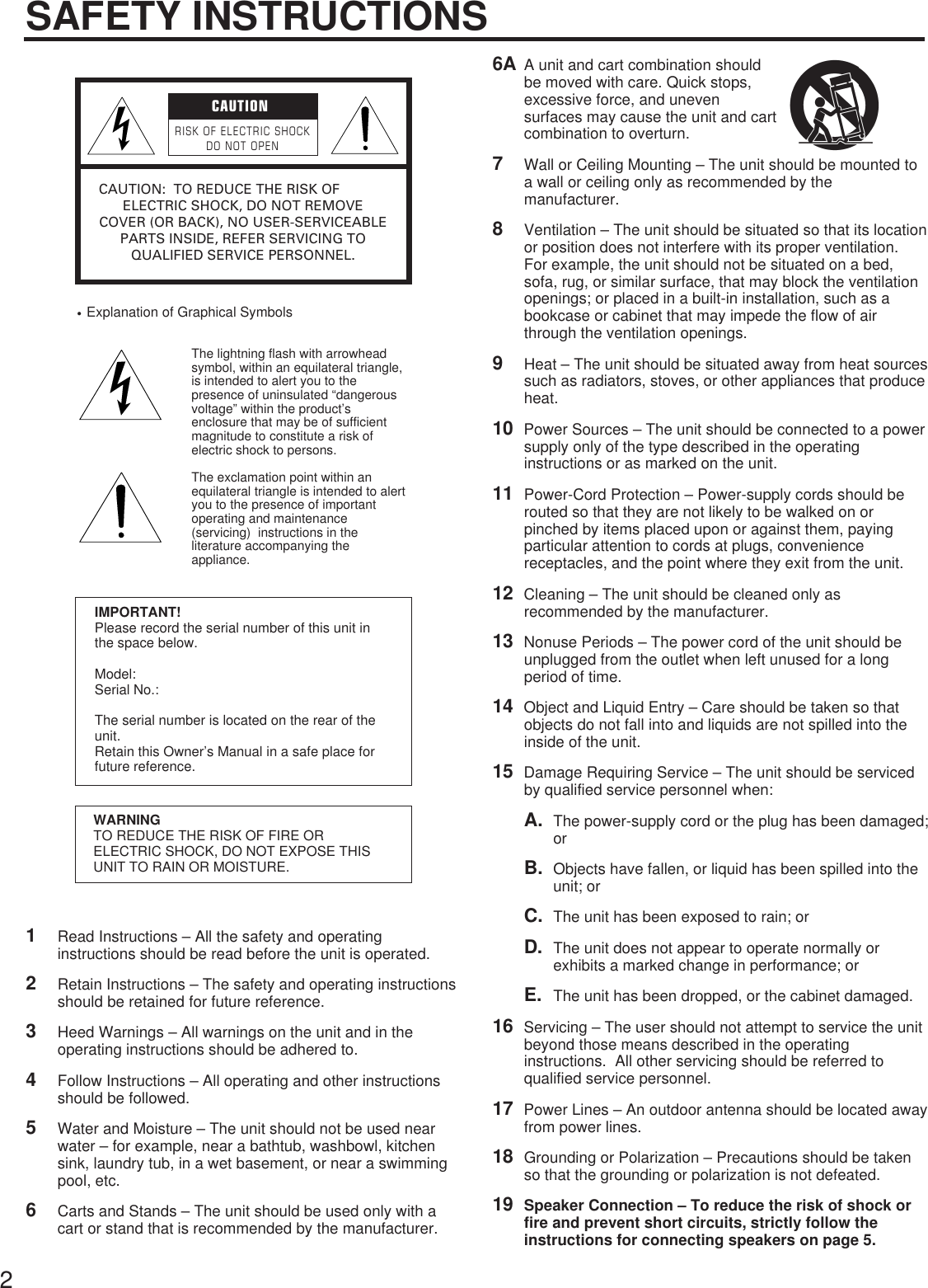 Page 2 of 8 - Yamaha Mx-1-Owners-Manual MX-1/MX-2 USA  Yamaha-mx-1-owners-manual