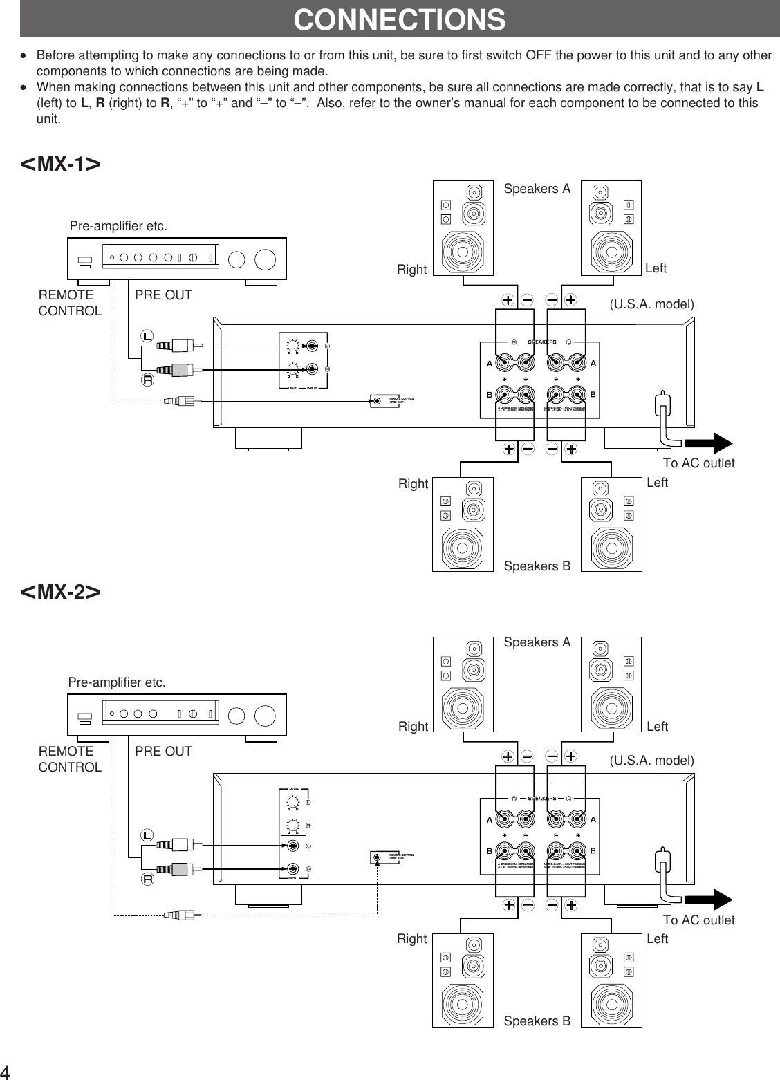 Page 4 of 8 - Yamaha Mx-1-Owners-Manual MX-1/MX-2 USA  Yamaha-mx-1-owners-manual