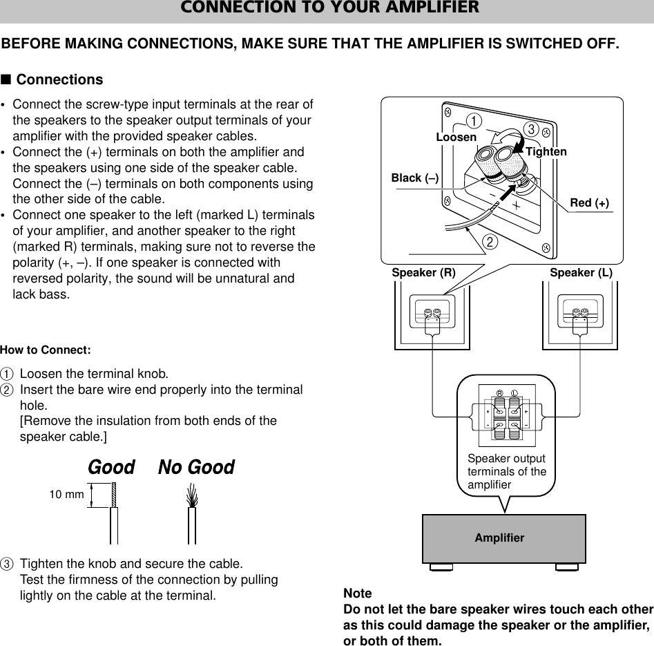 Page 3 of 4 - Yamaha NS-1000MM(Eng) NS-1000MM OWNER'S MANUAL