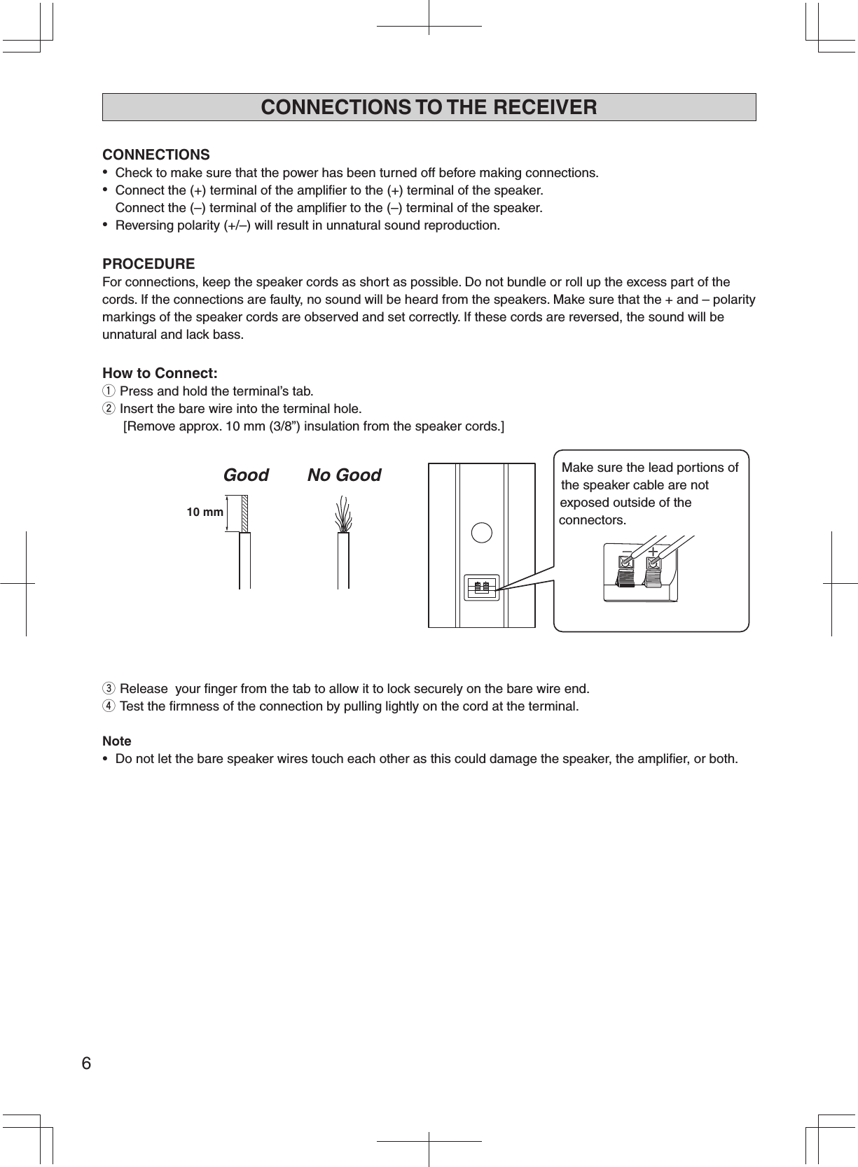 Page 6 of 8 - Yamaha NS-AP6500 NS-AP6500M_E_manual NS-AP6500M E Manual