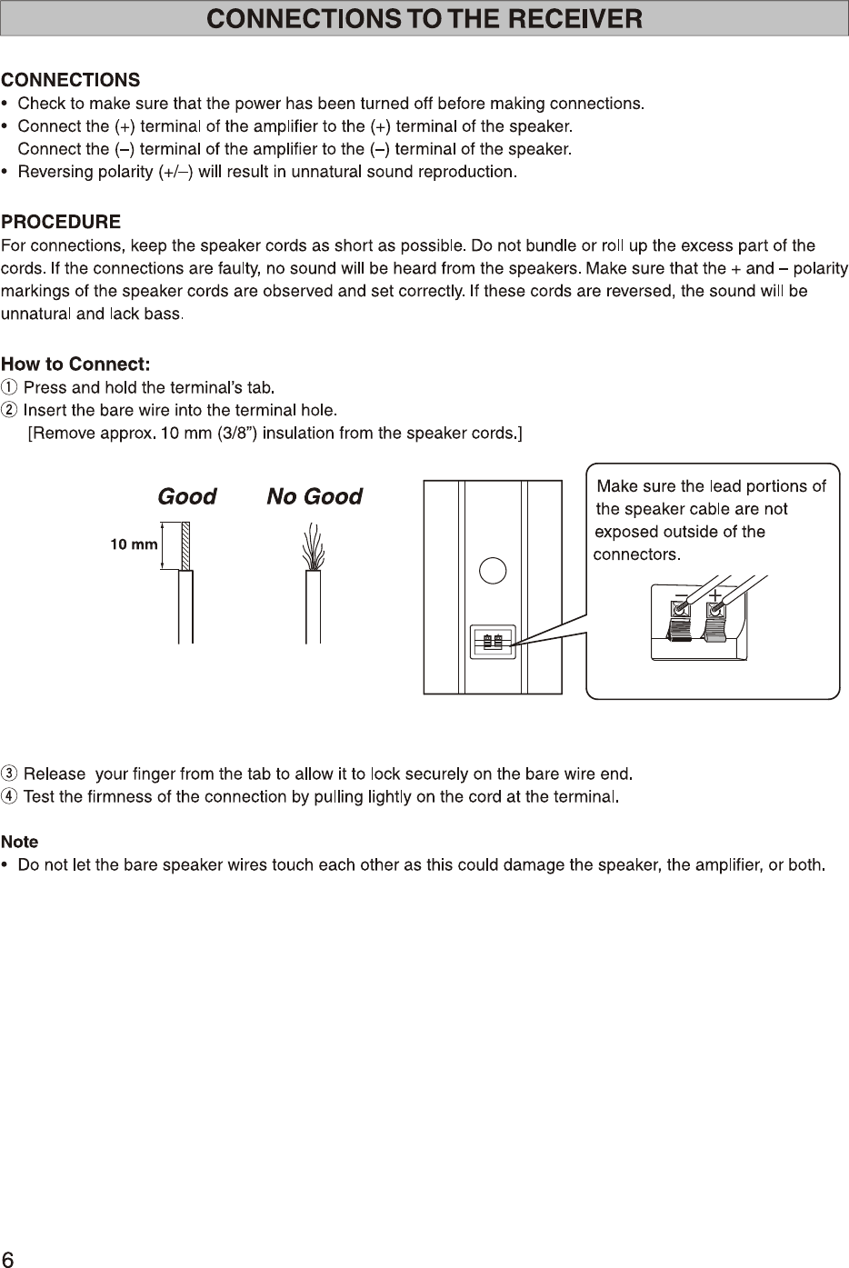 Page 6 of 8 - Yamaha 6505 NS-AP6505 Home Cinema Speaker Package Owners Manual NS-AP6505BL