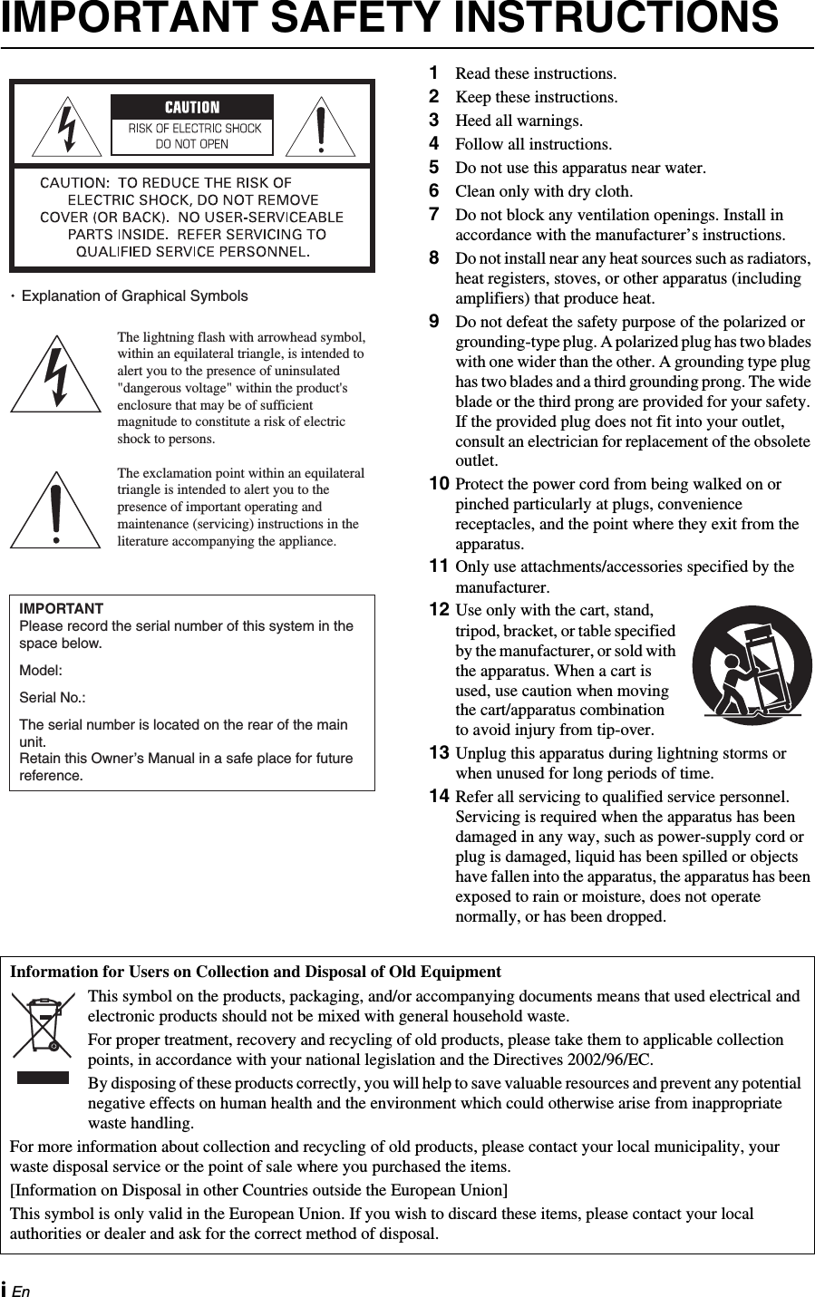 Page 2 of 11 - Yamaha NS-P40 NS-P20 Owner's Manual