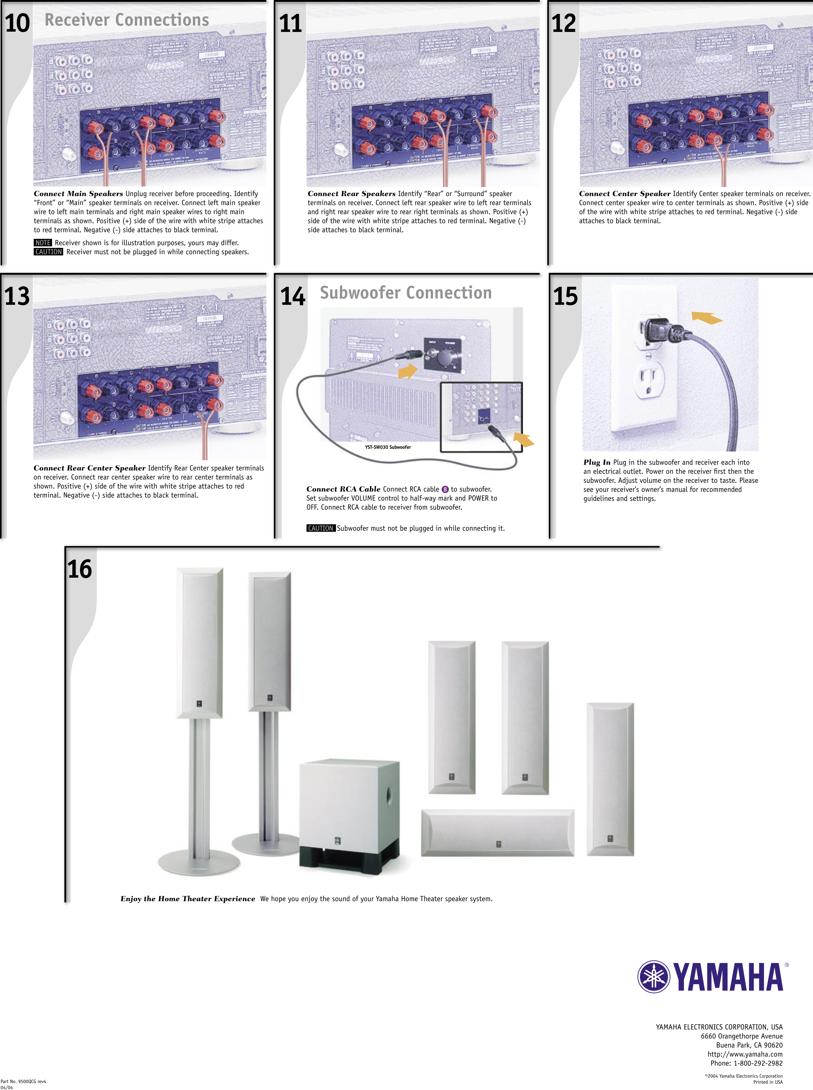 Page 2 of 2 - Yamaha Ns-Fp9500-Users-Manual NS-FP9500-QCguide_3_04  Yamaha-ns-fp9500-users-manual