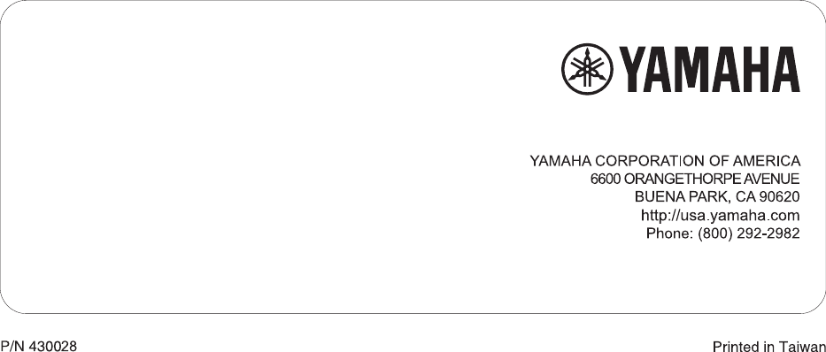 Page 12 of 12 - Yamaha NS-AW350_English Manual_200629 NS-AW350 Owner's Manual Owners-Manual-NS-AW350 USA