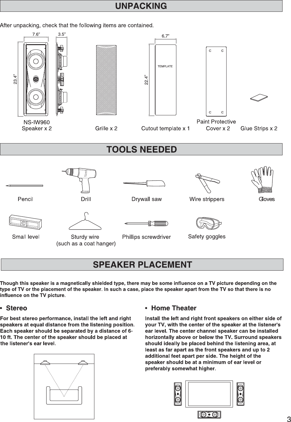Page 3 of 8 - Yamaha NS-IW960_English Manual_P1-P8_200604 NS-IW960 Owner's Manual Owners-Manual-NS-IW960 USA